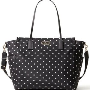 Kate Spade Taden Blake Avenue Diamond Dot nylon tote bag with matching pouch